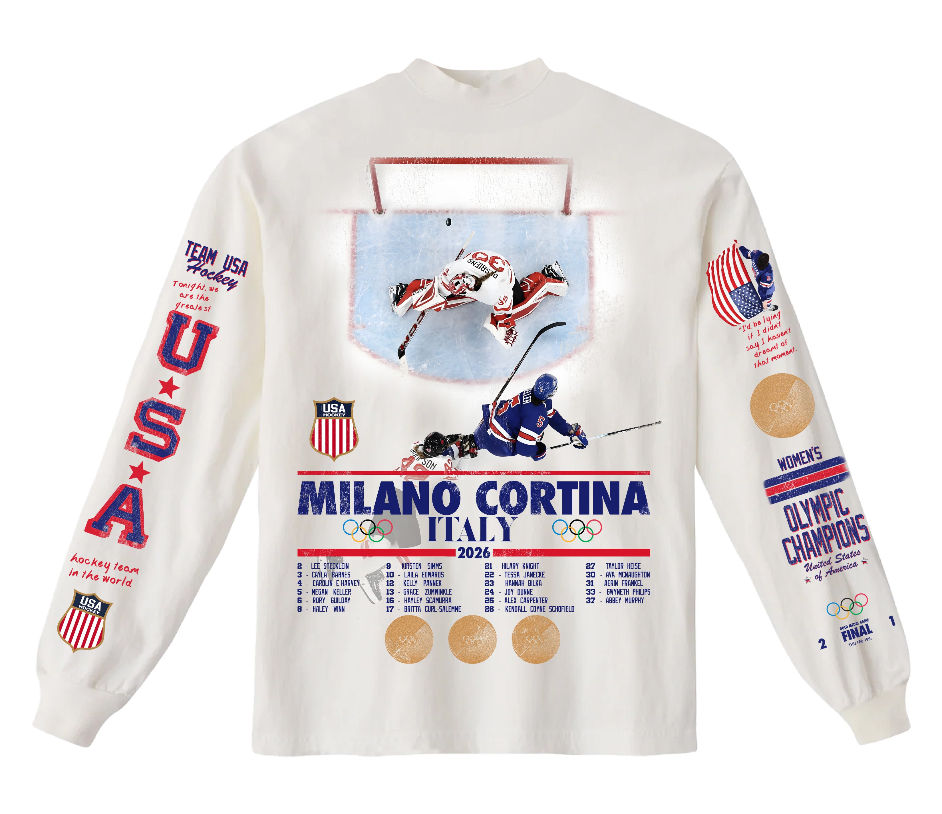 "Women's USA Gold - Longsleeve"