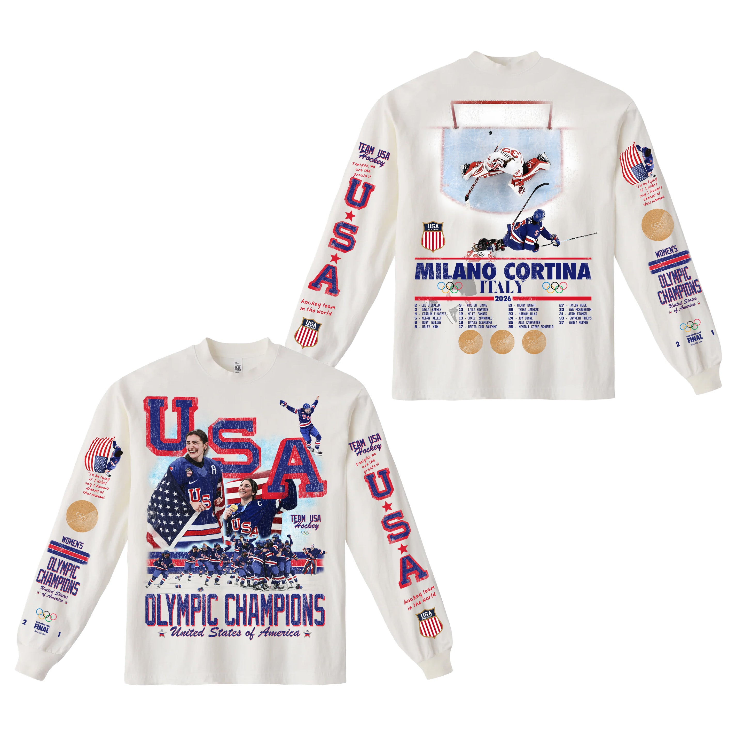 "Women's USA Gold - Longsleeve"